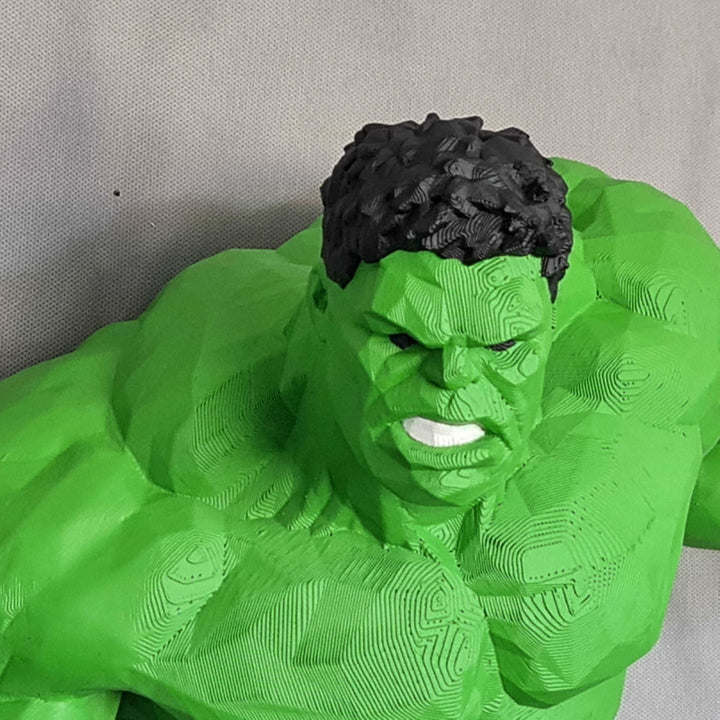 Escultura de pared Hulk LowPoly (Fan Art)