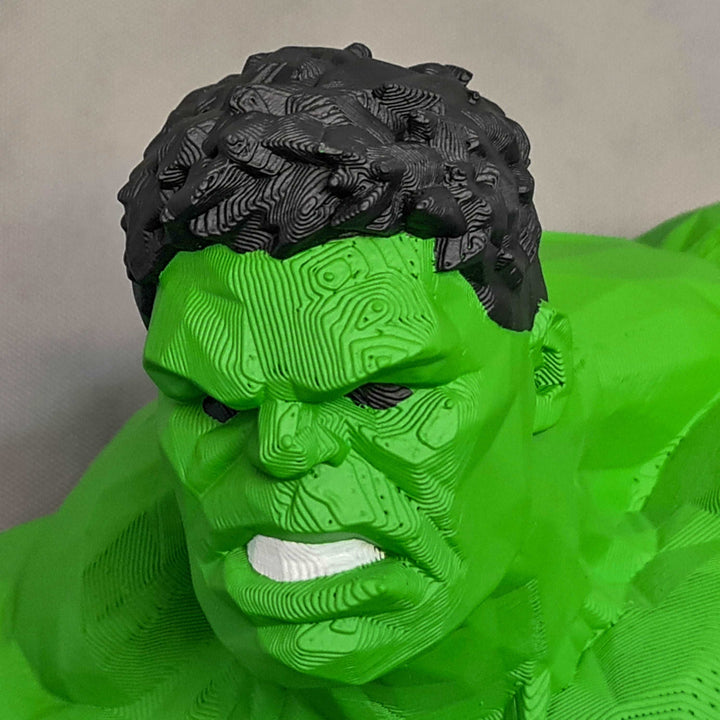 Escultura de pared Hulk LowPoly (Fan Art)