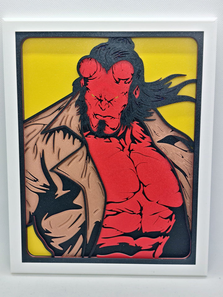 🔥 Cuadro 3D de Hellboy, el Héroe Sobrenatural
