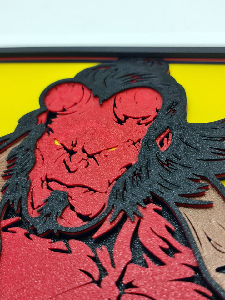 🔥 Cuadro 3D de Hellboy, el Héroe Sobrenatural