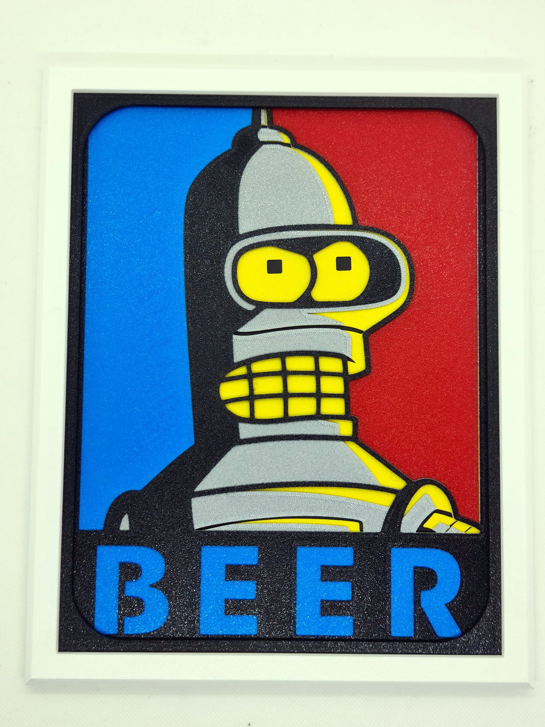 🤖 Cuadro 3D de Bender, el Robot de Futurama