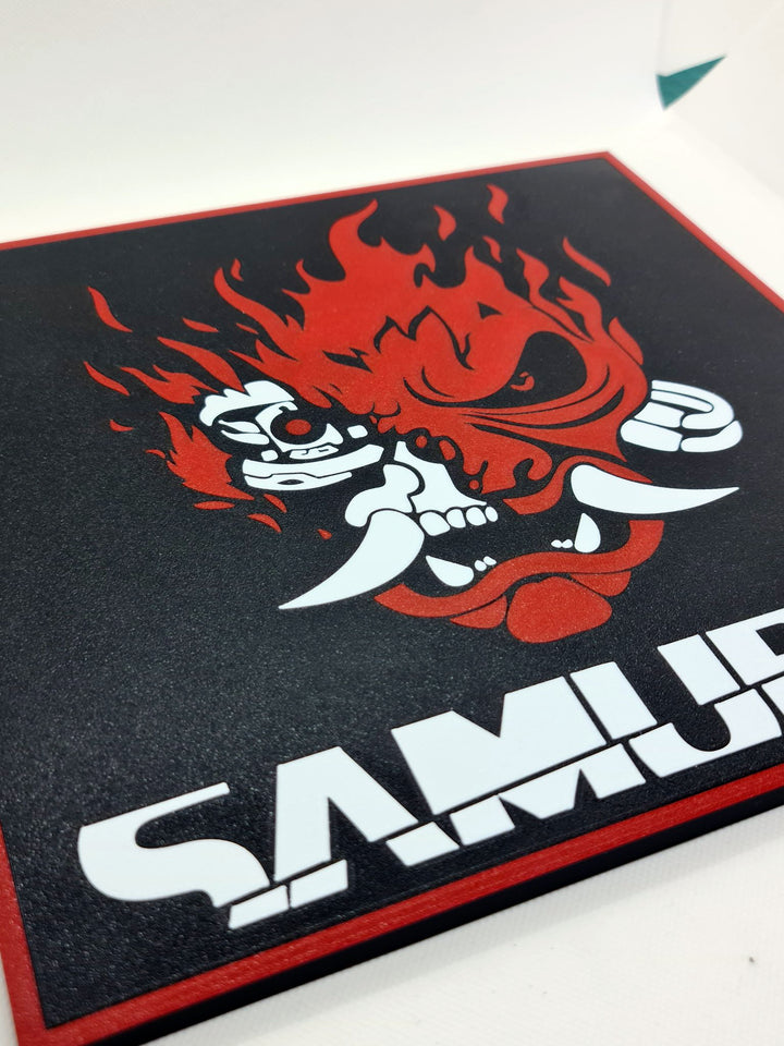 ¡Abraza la Rebelión con el Símbolo de Samurai de Cyberpunk!
