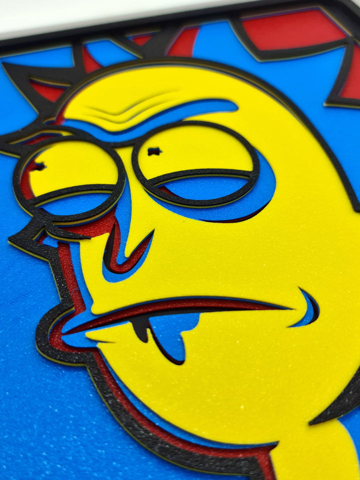 🎨 Cuadro 3D Exclusivo de Rick - Rick y Morty