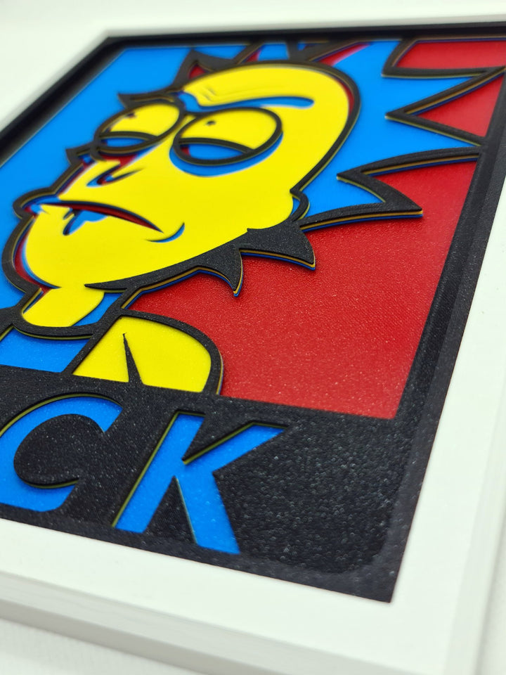 🎨 Cuadro 3D Exclusivo de Rick - Rick y Morty