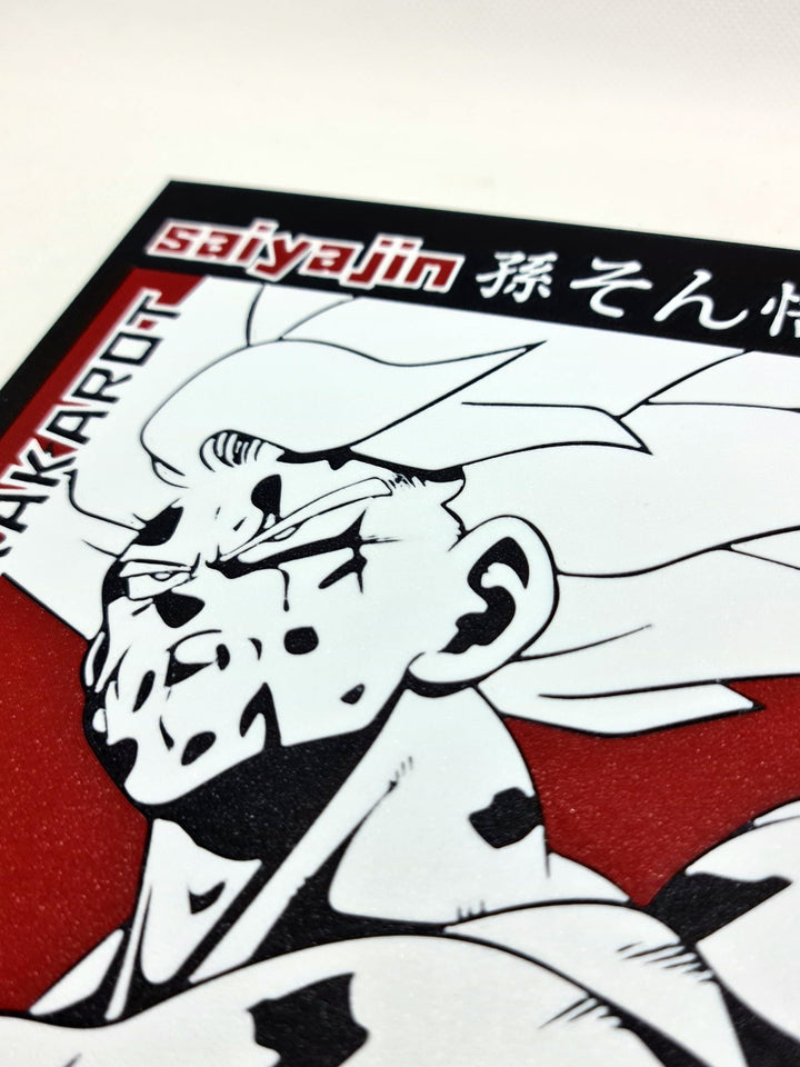 ¡Siente el Poder de la Transformación con la Ilustración en 3D de Goku SSJ!