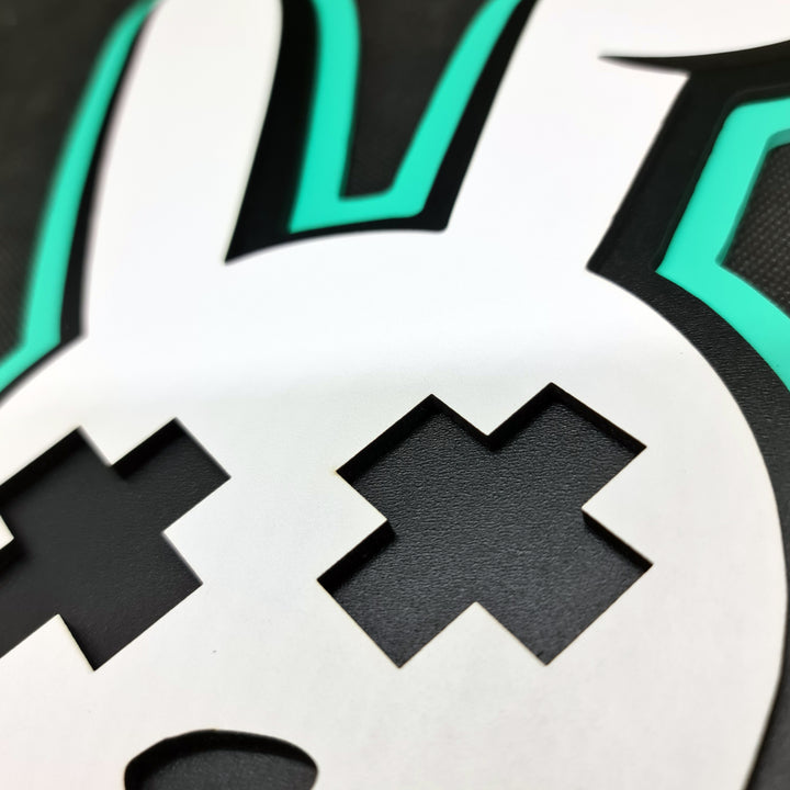 Knockout Art Bunny: Rebeldía y Estilo en Dos Tamaños