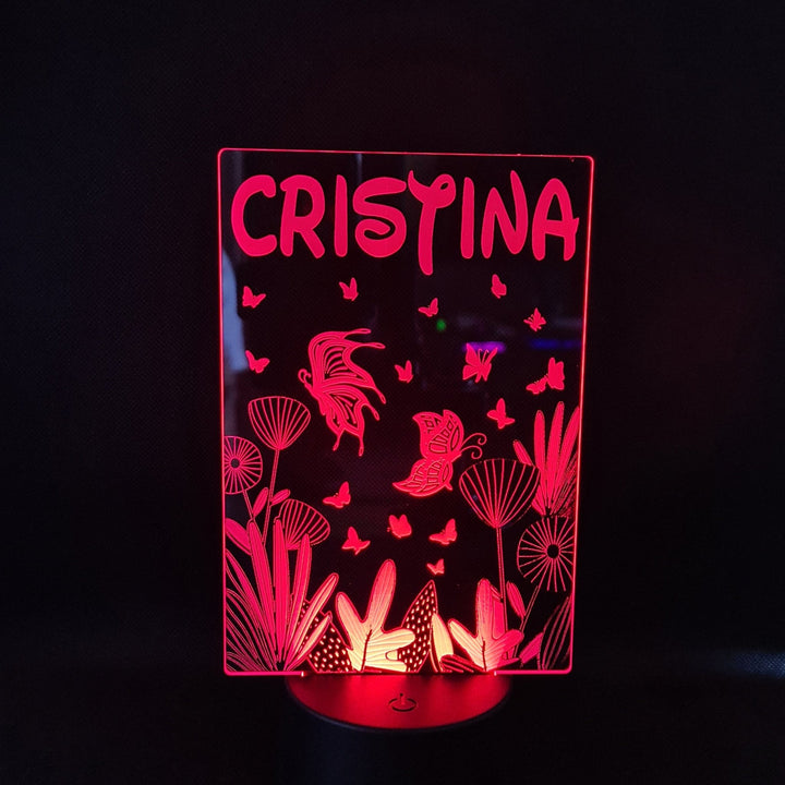 Lámpara Fantasía - Iluminación de Colores con Personalización de Mariposa - tu tienda de impresión 3D