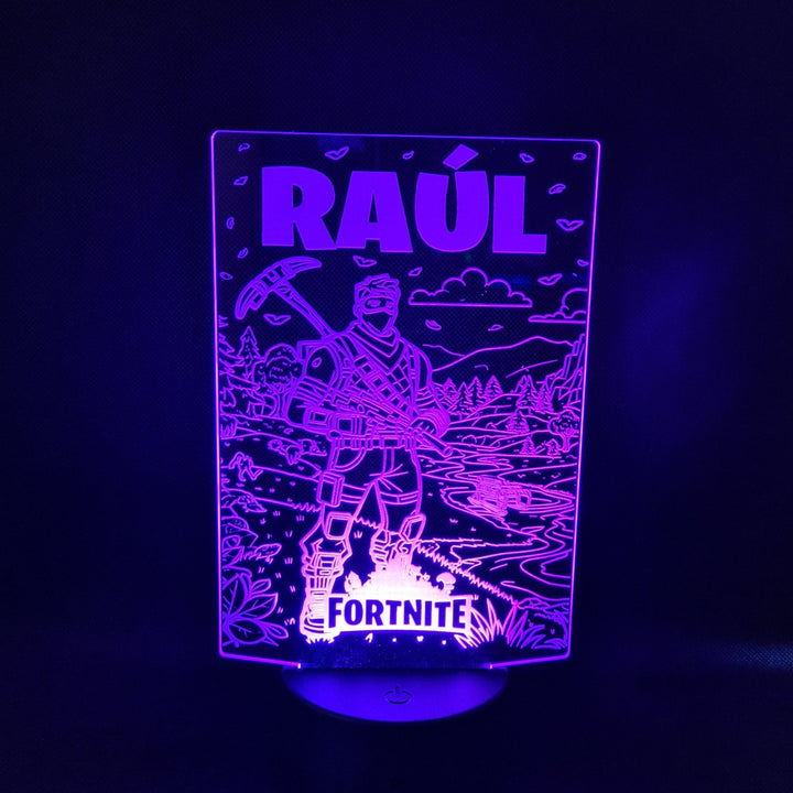 Lámpara Fortnite-Multicolor Personalizable - Iluminación Versátil con Control Remoto - tu tienda de impresión 3D