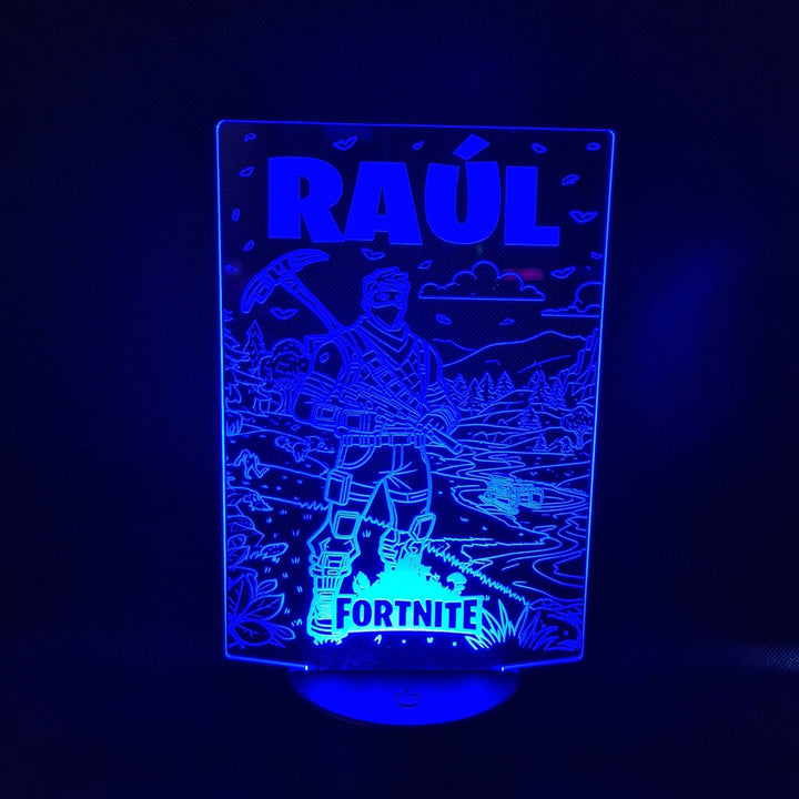 Lámpara Fortnite-Multicolor Personalizable - Iluminación Versátil con Control Remoto - tu tienda de impresión 3D
