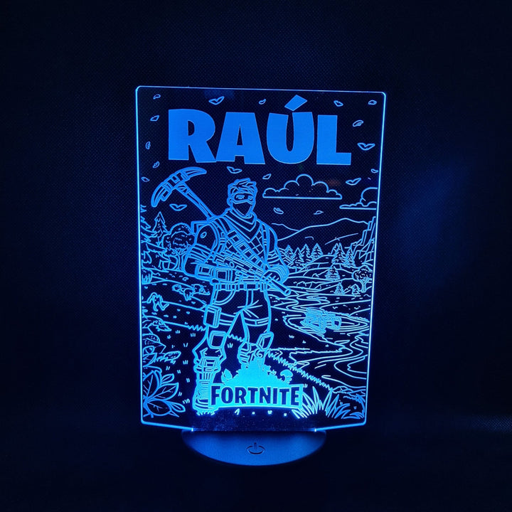 Lámpara Fortnite-Multicolor Personalizable - Iluminación Versátil con Control Remoto - tu tienda de impresión 3D