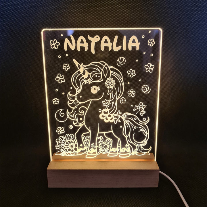 Lámpara Nocturna Personalizada Unicornio para Niños - tu tienda de impresión 3D