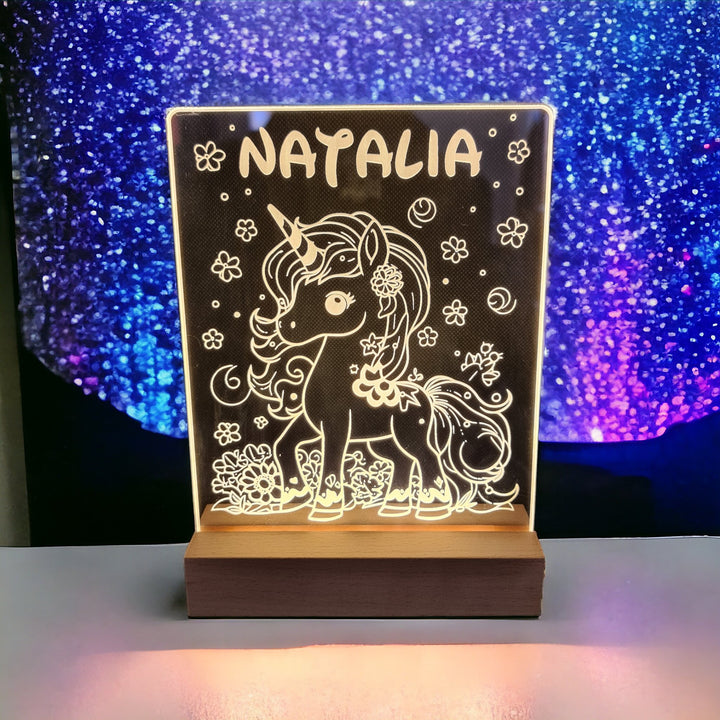 Lámpara Nocturna Personalizada Unicornio para Niños - tu tienda de impresión 3D