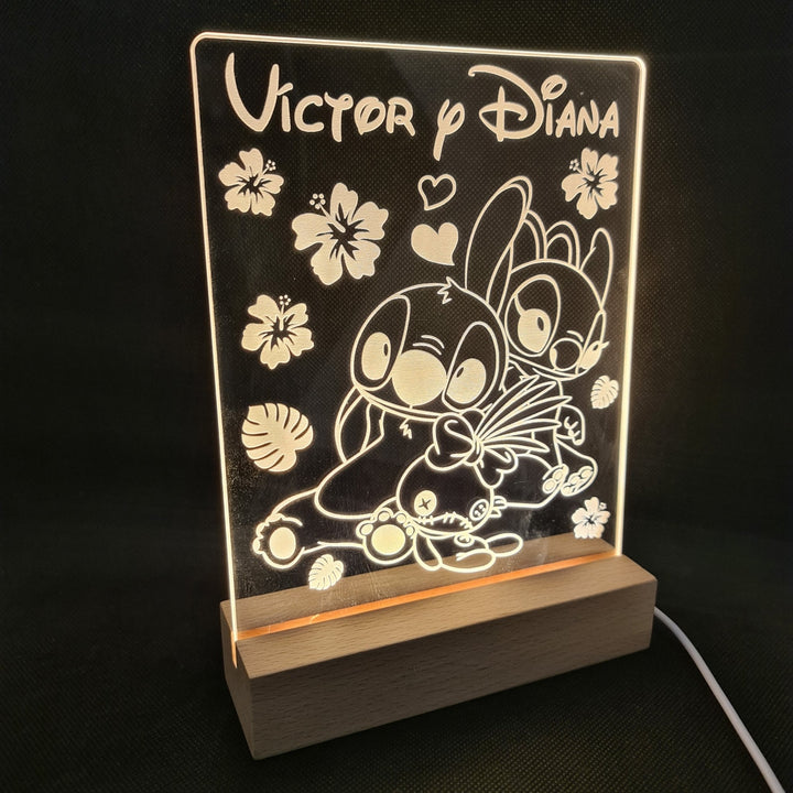 Lámpara Nocturna Stitch Personalizada para Niños - tu tienda de impresión 3D