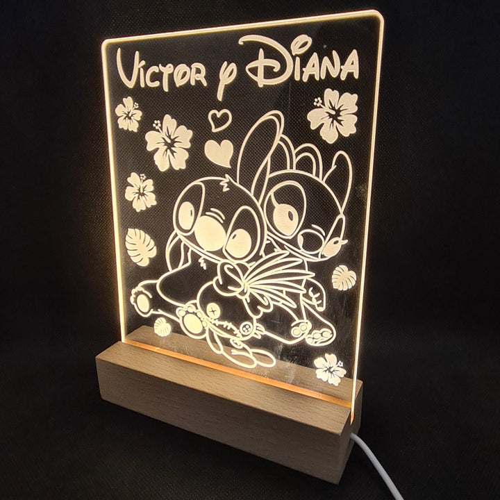 Lámpara Nocturna Stitch Personalizada para Niños - tu tienda de impresión 3D