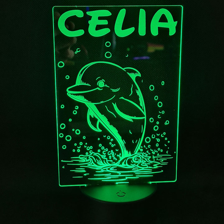 Lámpara Personalizada Delfín con Iluminación de 16 Colores - tu tienda de impresión 3D