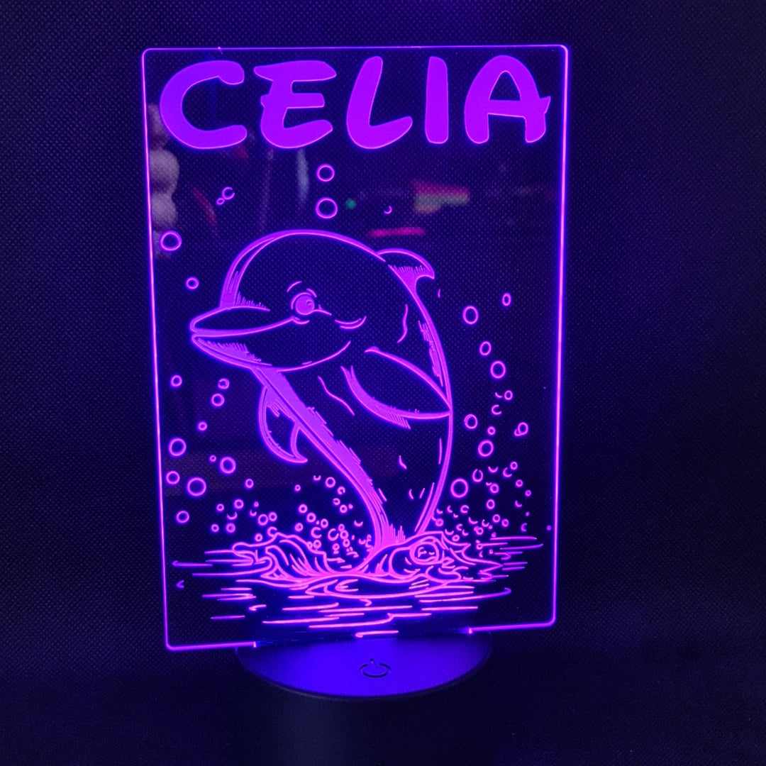 Lámpara Personalizada Delfín con Iluminación de 16 Colores - tu tienda de impresión 3D