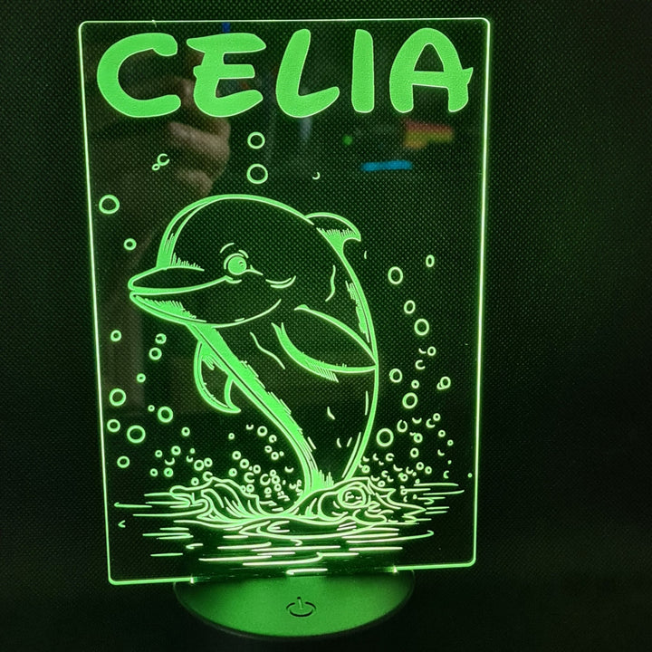 Lámpara Personalizada Delfín con Iluminación de 16 Colores - tu tienda de impresión 3D