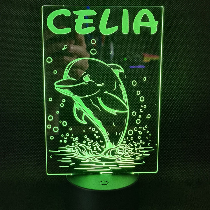 Lámpara Personalizada Delfín con Iluminación de 16 Colores - tu tienda de impresión 3D
