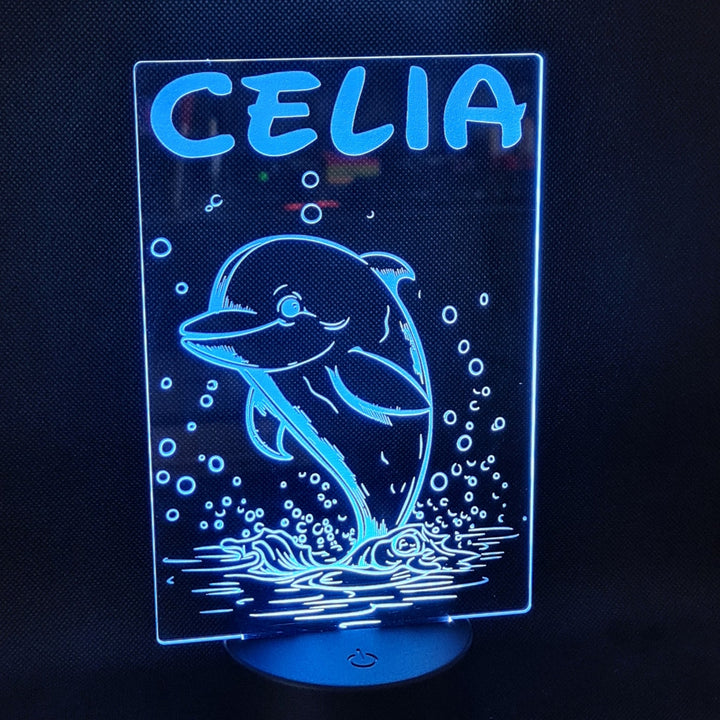 Lámpara Personalizada Delfín con Iluminación de 16 Colores - tu tienda de impresión 3D