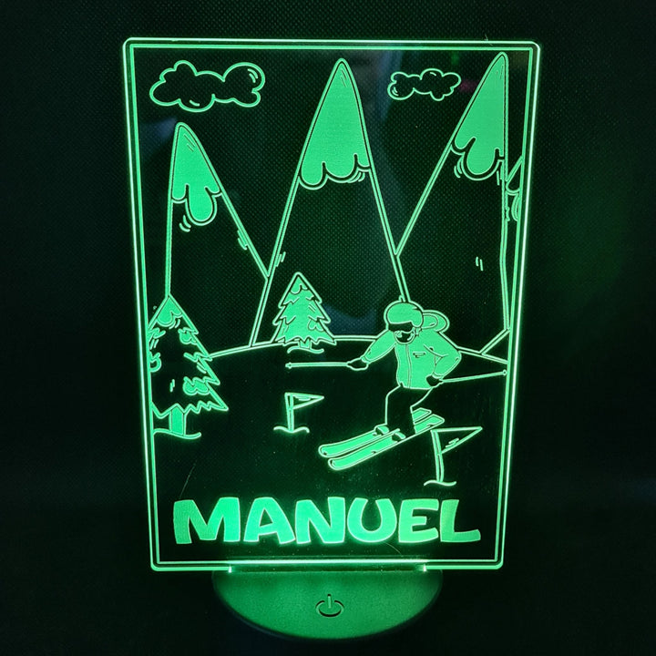 Lámpara Ski Personalizada con Iluminación de 16 Colores - tu tienda de impresión 3D