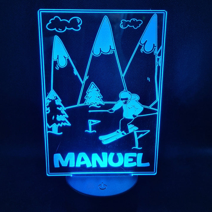 Lámpara Ski Personalizada con Iluminación de 16 Colores - tu tienda de impresión 3D