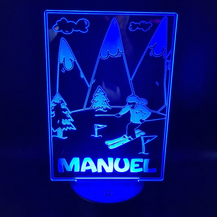 Lámpara Ski Personalizada con Iluminación de 16 Colores - tu tienda de impresión 3D