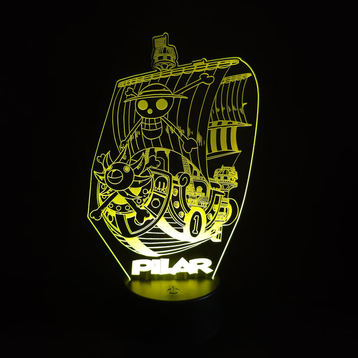 ¡Navega por tus Sueños: Ilumina tu Espacio con Nuestra Lámpara LED del Thousand Sunny de One Piece, ¡Personalizada con tu Nombre! - tu tienda de impresión 3D