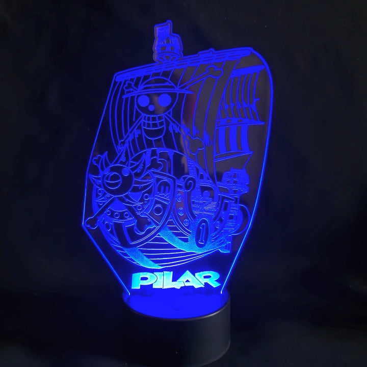 ¡Navega por tus Sueños: Ilumina tu Espacio con Nuestra Lámpara LED del Thousand Sunny de One Piece, ¡Personalizada con tu Nombre! - tu tienda de impresión 3D