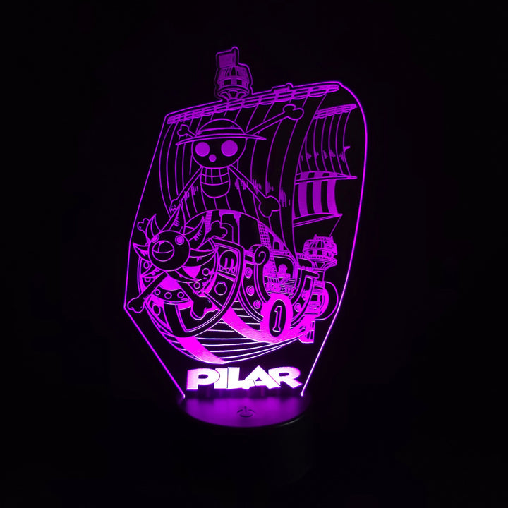 ¡Navega por tus Sueños: Ilumina tu Espacio con Nuestra Lámpara LED del Thousand Sunny de One Piece, ¡Personalizada con tu Nombre! - tu tienda de impresión 3D