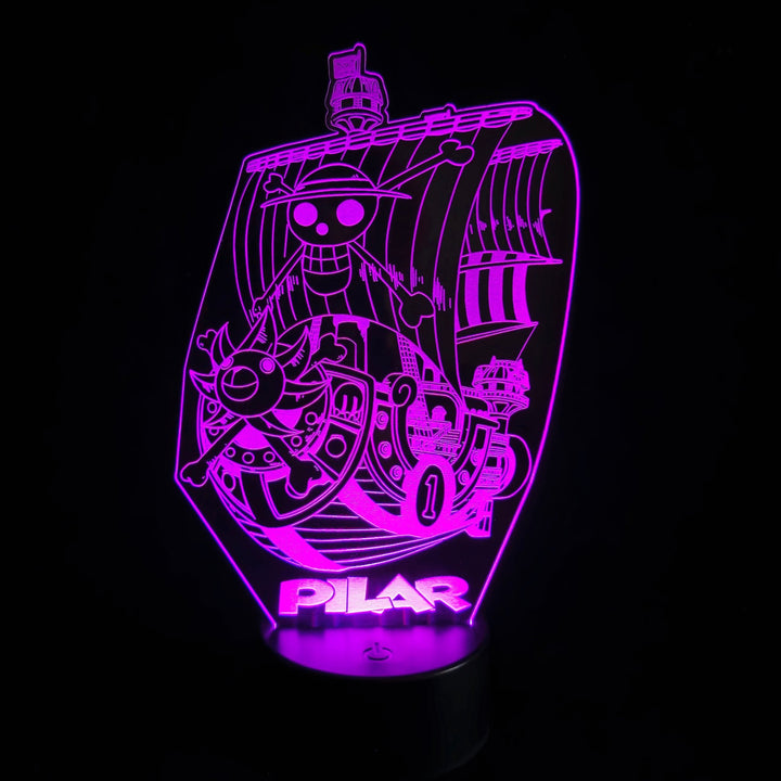 ¡Navega por tus Sueños: Ilumina tu Espacio con Nuestra Lámpara LED del Thousand Sunny de One Piece, ¡Personalizada con tu Nombre! - tu tienda de impresión 3D