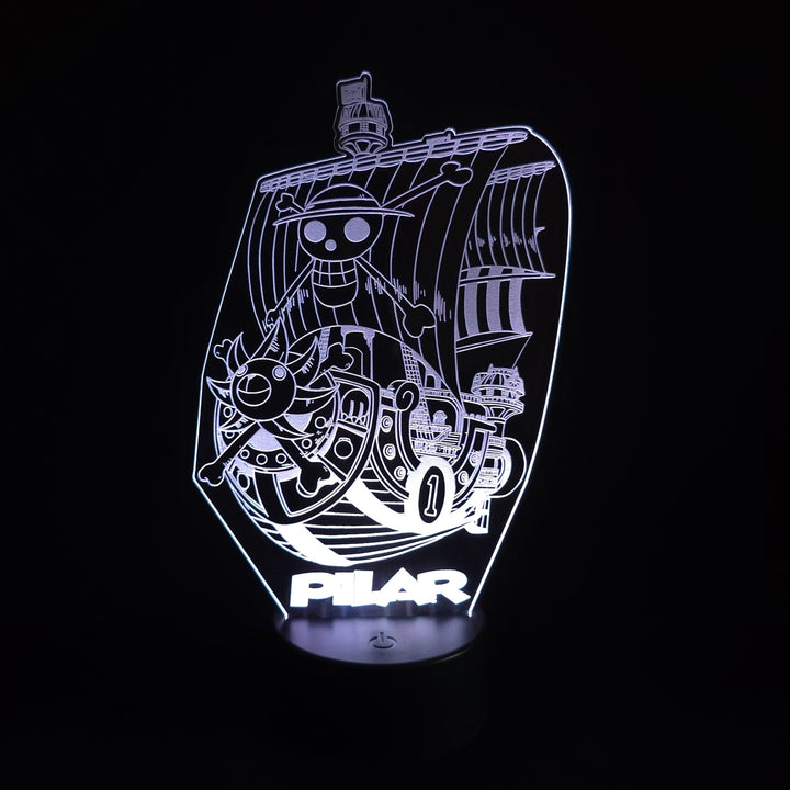 ¡Navega por tus Sueños: Ilumina tu Espacio con Nuestra Lámpara LED del Thousand Sunny de One Piece, ¡Personalizada con tu Nombre! - tu tienda de impresión 3D
