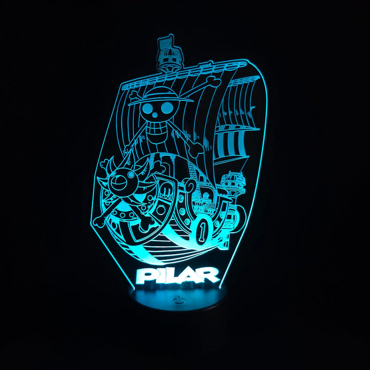 ¡Navega por tus Sueños: Ilumina tu Espacio con Nuestra Lámpara LED del Thousand Sunny de One Piece, ¡Personalizada con tu Nombre! - tu tienda de impresión 3D