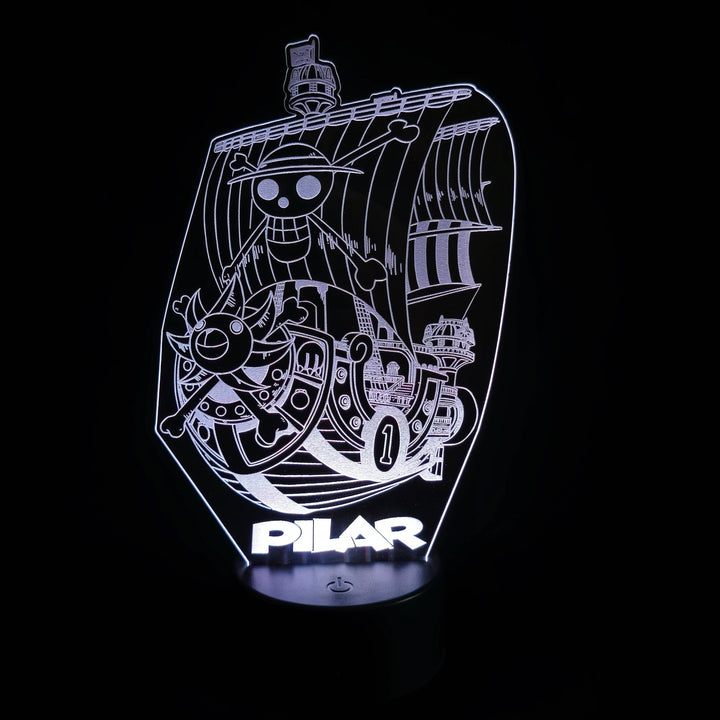 ¡Navega por tus Sueños: Ilumina tu Espacio con Nuestra Lámpara LED del Thousand Sunny de One Piece, ¡Personalizada con tu Nombre! - tu tienda de impresión 3D