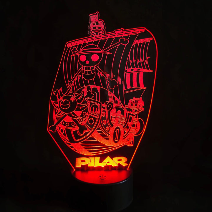 ¡Navega por tus Sueños: Ilumina tu Espacio con Nuestra Lámpara LED del Thousand Sunny de One Piece, ¡Personalizada con tu Nombre! - tu tienda de impresión 3D