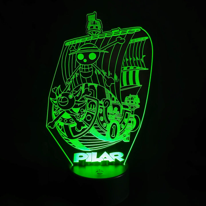 ¡Navega por tus Sueños: Ilumina tu Espacio con Nuestra Lámpara LED del Thousand Sunny de One Piece, ¡Personalizada con tu Nombre! - tu tienda de impresión 3D
