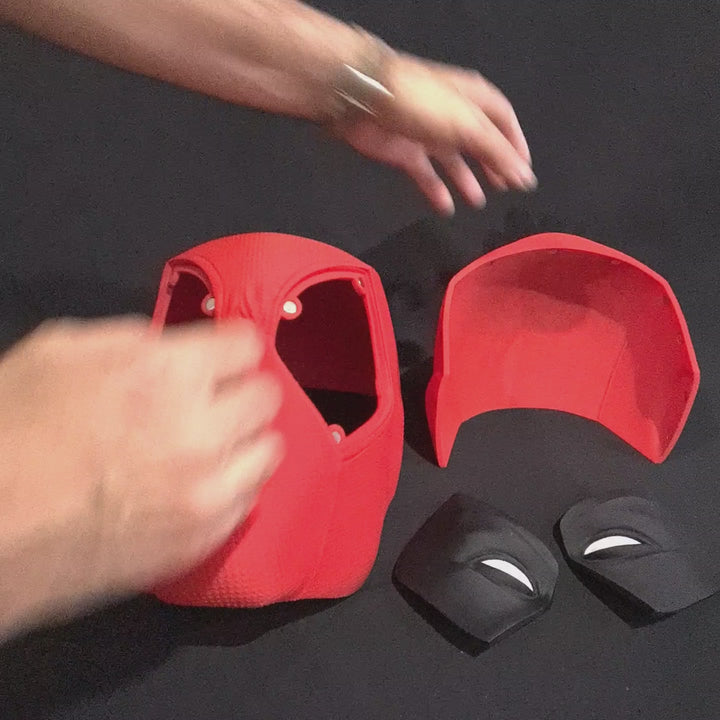Máscara de Deadpool 3D de Alta Calidad con Imanes - Ajuste Perfecto para 60cm/24"