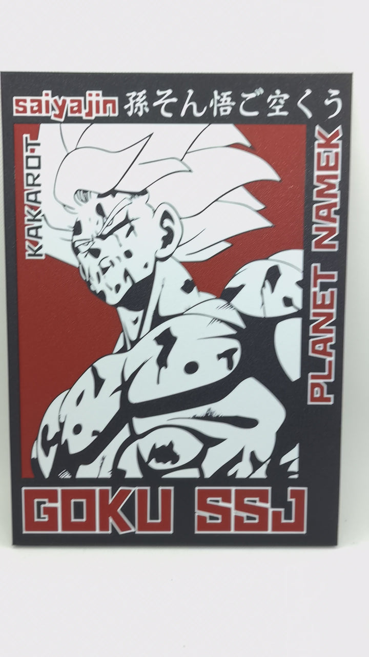 ¡Siente el Poder de la Transformación con la Ilustración en 3D de Goku SSJ!