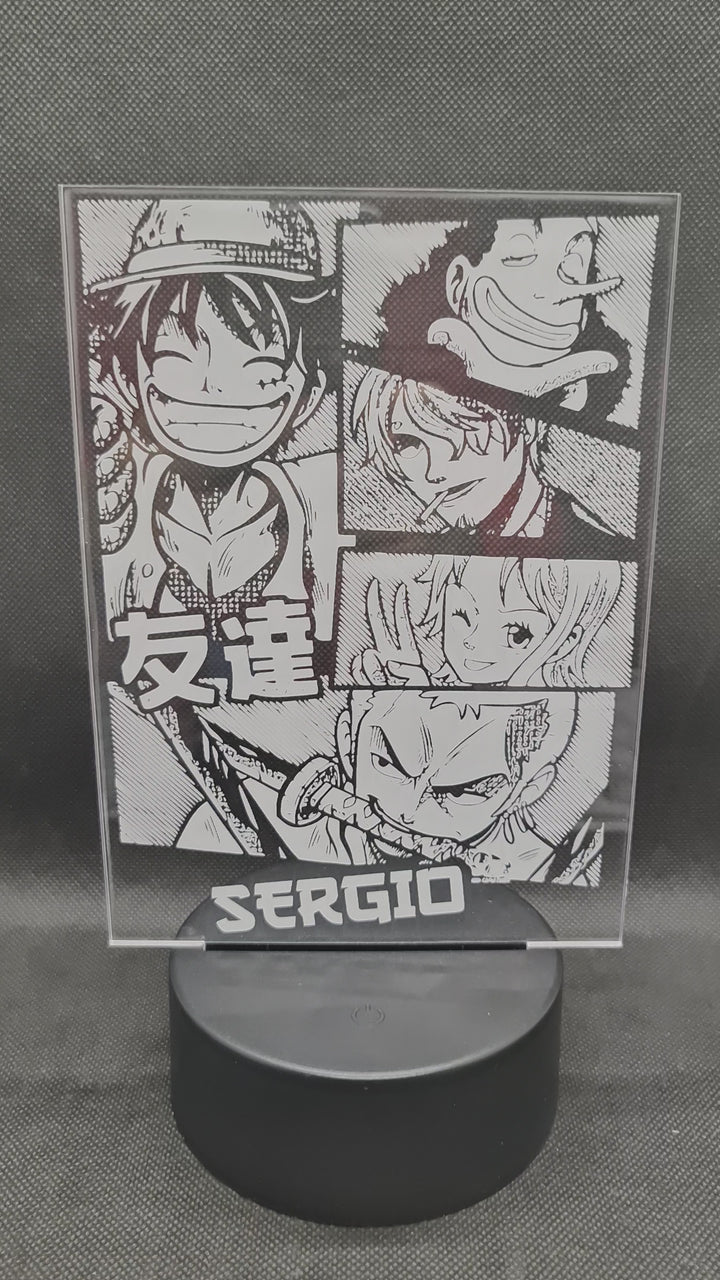 ¡Ilumina tu Espacio con la Magia de One Piece! Descubre Nuestra Lámpara LED Personalizada.