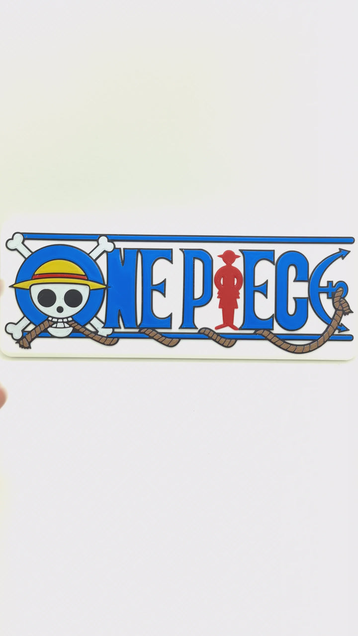Embárcate en la Aventura con Nuestro Cartel 3D del Logo de One Piece