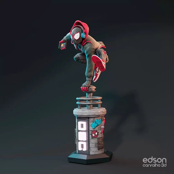 Figura de Resina Spiderman Miles Morales: Calidad Premium para Verdaderos Fans de Marvel