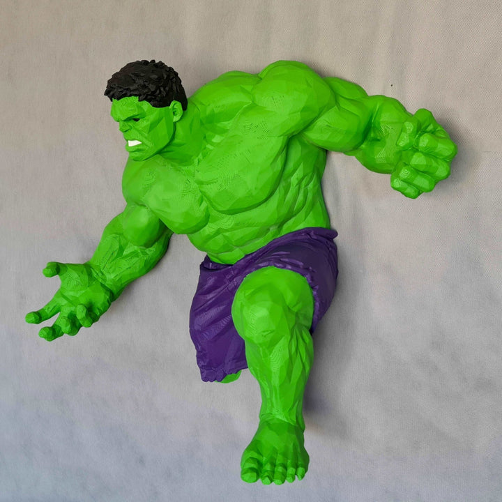 Escultura de pared Hulk LowPoly (Fan Art)