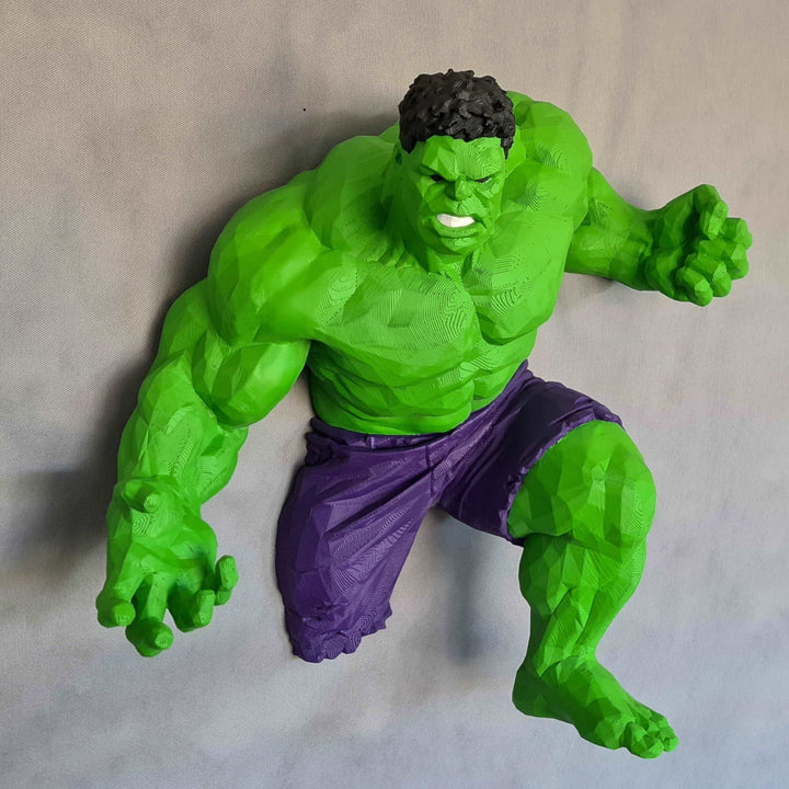 Escultura de pared Hulk LowPoly (Fan Art)