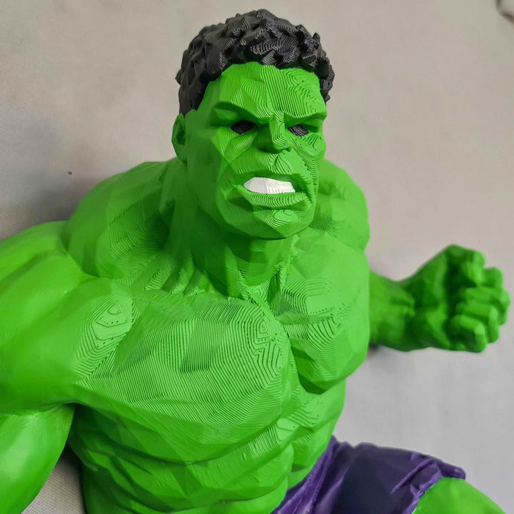 Escultura de pared Hulk LowPoly (Fan Art)