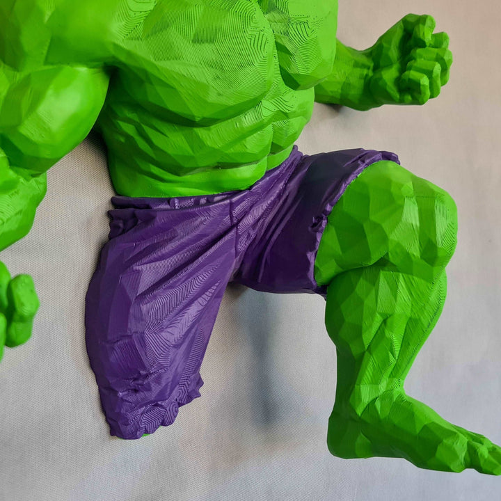 Escultura de pared Hulk LowPoly (Fan Art)