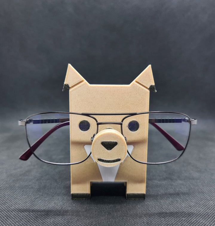 Soporte para gafas modelo Perrito Marrón