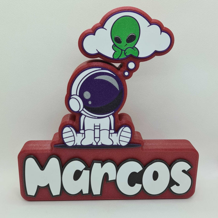 Astronauta Personalizado Impreso en 3D con Nombre - Un Toque Cósmico para tu Espacio