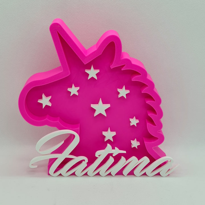 Unicornio Personalizado 3D - Regalo Único con Nombre Grabado en 16 Colores