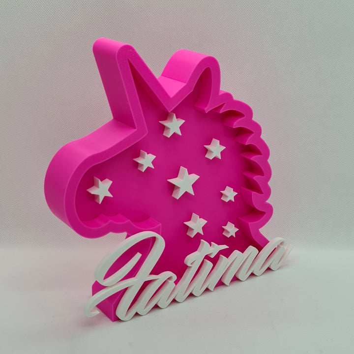 Unicornio Personalizado 3D - Regalo Único con Nombre Grabado en 16 Colores