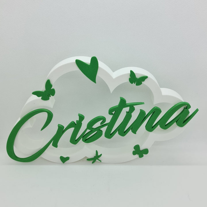 Nube Personalizada Impresa en 3D con Nombre - Cuatro Modelos Encantadores para Elegir