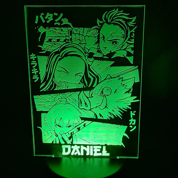 ¡Revive la Épica de Kimetsu no Yaiba con Nuestra Lámpara LED Personalizada!